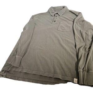 Up West Shirts Mens Large Button Up Long Sleeve Cotton Gray